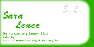sara lener business card
