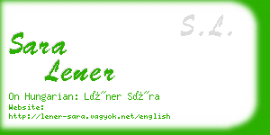 sara lener business card